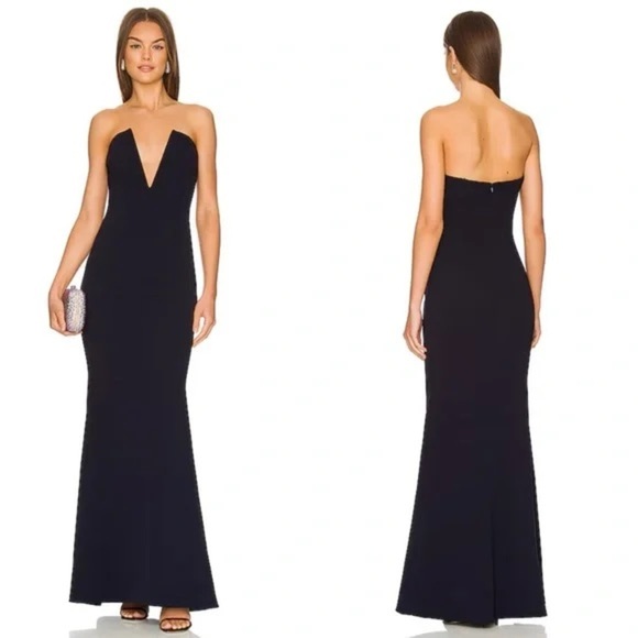 Katie May Crush Gown in Navy Blue - Picture 1 of 9